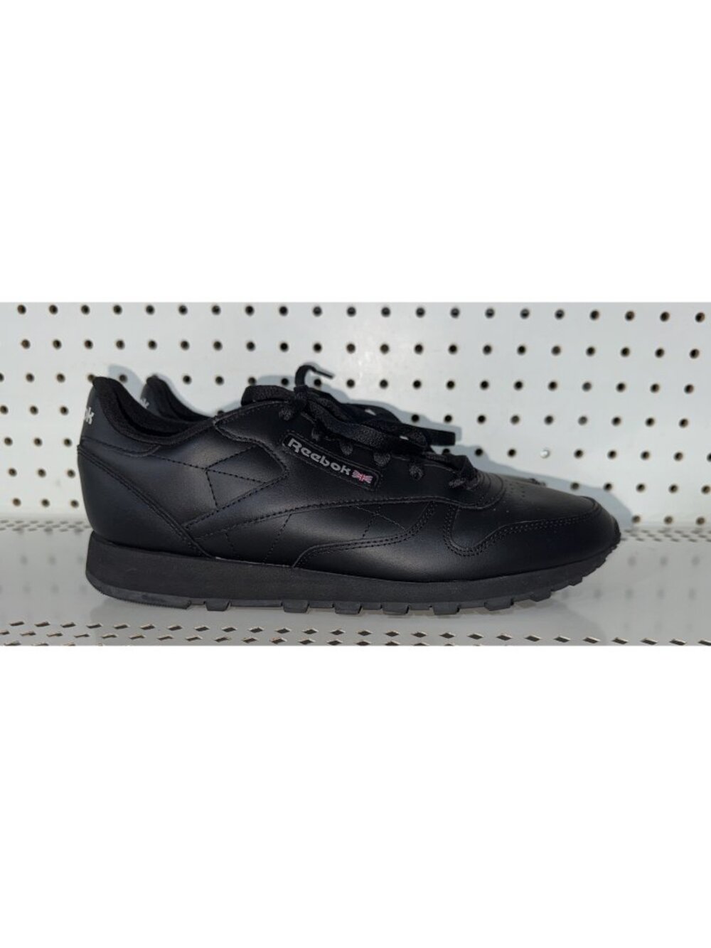 Reebok Classic Leather Womens Leather Athletic Shoes Sneakers Size 11 Black